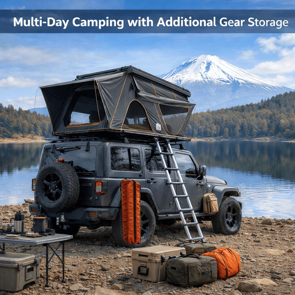 HEYFUN Rooftop Tent - Multi-Day Camping with Additional Gear Storage