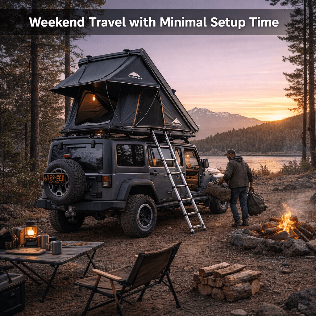 HEYFUN Rooftop Tent - Weekend Travel with Minimal Setup Time
